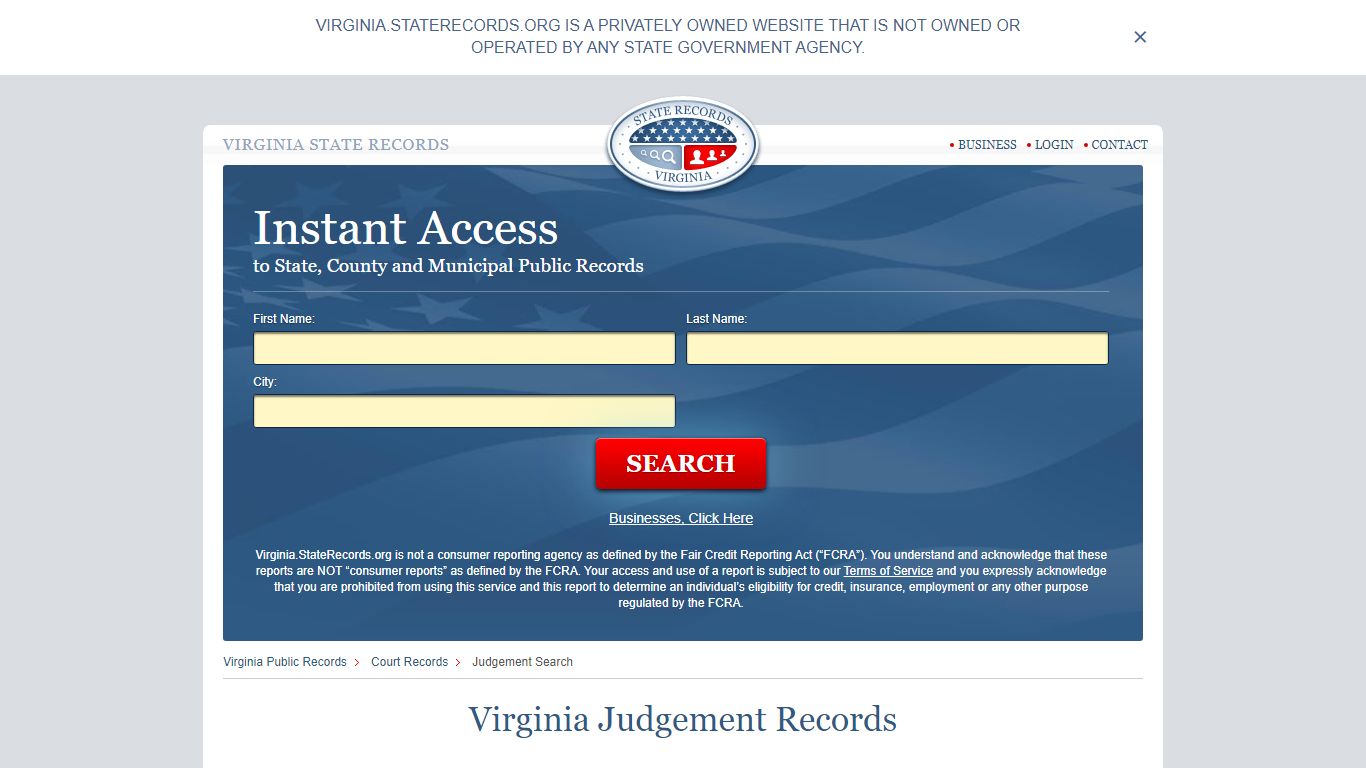 Virginia Judgement Records | StateRecords.org